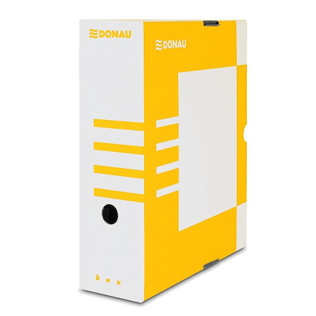 Бокс архівний DONAU (21455) 288х100х330мм.,жовтий